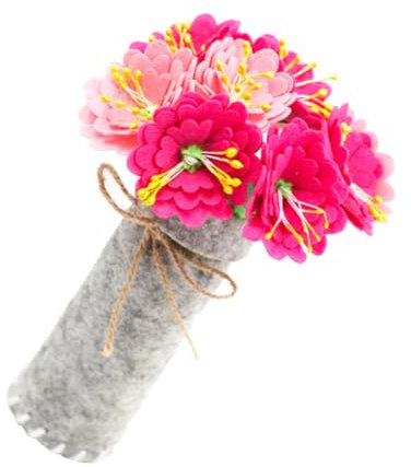 MAGICLULU 3St Basteln Sie Filzblumen Filzstoffe für Kinder Basteln für Kinder Bastelfilzblumen Anzug für Kleinkinder Blumenstrauß für Kinder Blumenstrauß-Paket Puzzle Strauß Tasche