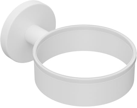 Dailyart Föhn Halterung- Fönhalter Ohne Bohren Edelstahl Fönhalter zum Kleben Wandmontage Föhnhalter Wand Ohne Bohren- Haartrocknerhalter Föhnhalter für Badezimmer WC Schlafzimmer- Weiß