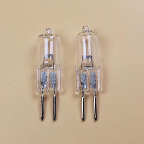 5Pcs G6.35 Light Bulb T4 JC Type GY6.35/G6.35 Bi-pin Base 24V 50W Dimmable Warm White Bulb Machine Work Lamp Bulb Gy6.35 Halogen Bulbs Optical Instrument Bulb,50W