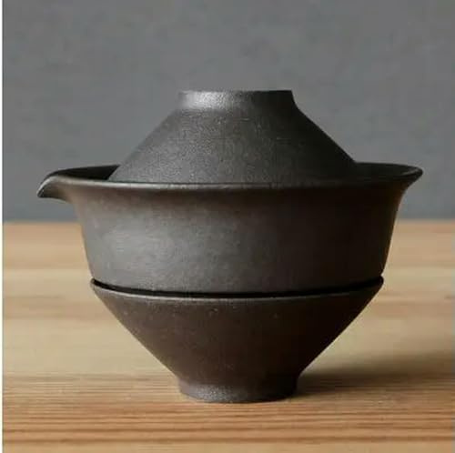 CIVIOOH Théière en céramique, Tasse à thé Gaiwan pour Puer, Service à thé Japonais, Verres