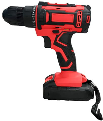 Sundpey 21V Taladro Percutor a Bateria, 50Nm Max Atornillador Electrico Inalámbrico con 2x2.0Ah Baterias, 25+3 Ajuste de Par, 2 Velocidad, 10mm Portabrocas Metálica, LED