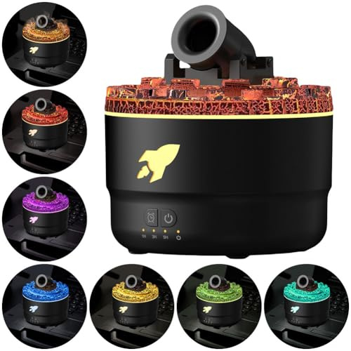 Cannon Blast Aroma Humidifier, Cannon Blast Turret Humidifier Silent Diffuser, Creative Colorful Crack Aromatherapy Humidifiers, Essential Oil Diffusers for Home Bedroom, Office Desktop