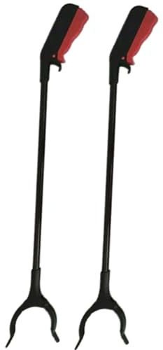 Kurz Greif-Werkzeug 30/60 cm ,1/2/4 Stücke Greifzange für Senioren, Multifunktionale Müllsammelzange, Tragbare Müllgreifer für Abfallsammlung Armverlängerung,Müllzange für Garten Hof(60cm (2PCS))