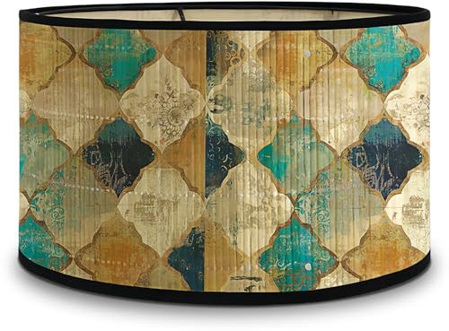 LEKEFETO Lampada da parete decorativa, paralume vintage, paralume intrecciato removibile per lampada a sospensione, paralumi rustici per attacco E27, 30 x 20 cm