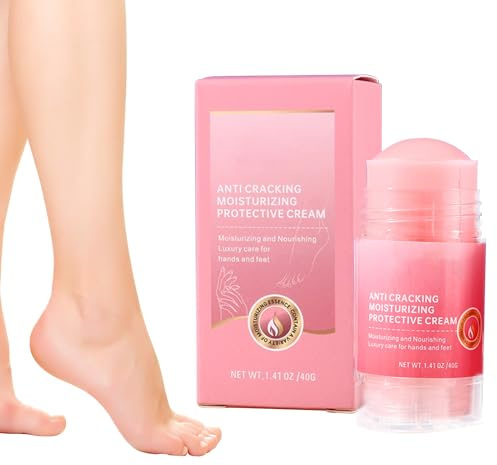 Heel Balm, Cracked Heel Repair Cream, 3.07x1.5in Fast-Absorption Moisturizer, Repairs Care Roller, Dry Skin Softener for Women Hands, Feet, and Body, Hydrating Relief Use