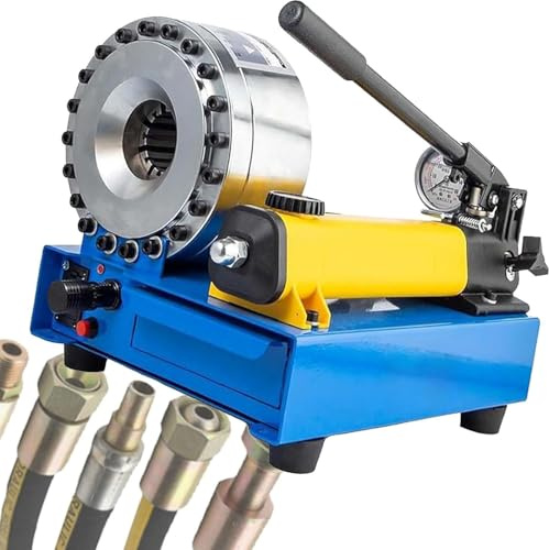 OZBME Crimpatrice per Tubi Idraulici con 7 Set di matrici, utensile per crimpatura Manuale ad Alta Pressione per Applicazioni industriali e automobilistiche