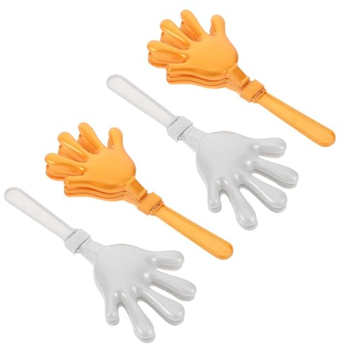 TOYANDONA 4pezzi Battimani Rumorosi per Feste Eventi Sportivi e Compleanni di Batacchi Mano Vibranti e Comodi per Carnevali e Celebrazioni