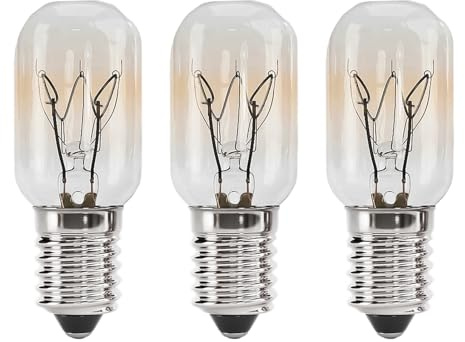 Zquqwa 3 Pack 15W E14 Wax Warmer Light Bulb, 220V Scentsy Bulbs, Salt Lamp Bulb Mini Plug-in Wax Burner Bulbs, 2700K Warm White Small Edison Screw SES Pygmy Fridge Scentsy Bulb for Plug-in Warmers