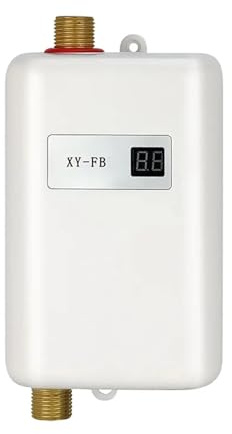 MEIVIYA 3800W Chauffe-Eau Électrique Chauffe-Eau Instantané sans Réservoir Cuisine Salle De Bains Douche Chaudière À Eau Courante(Blanc)