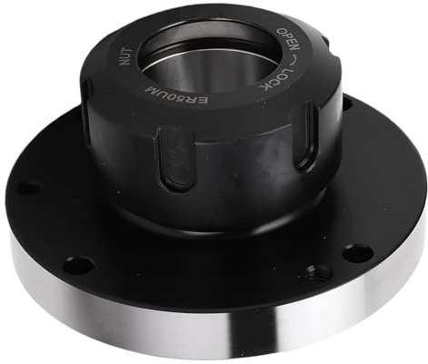 Spacnana Mandrino a Pinza ER50, Flangia a 7 Fori Diametro 130 Mm con Dado Eccentrico, per Tornio e Rettificatrice