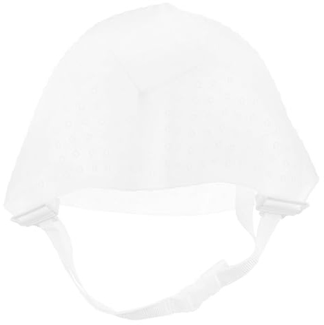 Bianco Cuffia Ago Silicone con per Mèches per Tintura | Riutilizzabile, Design Forato, per Colorazione e Hairstyling, Uso Domestico e Professionale, Stile Moda