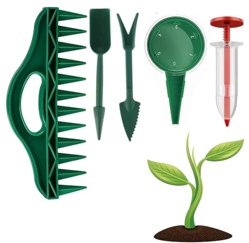Ounfhtrttk Plastic Hand Dibbler Garden Seeder Tool 12-Holes Fast Seeding Waterproof Design for Efficient Planting Aids
