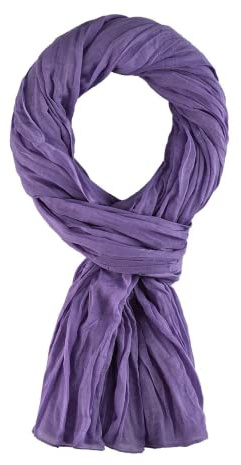 Allée du foulard - Sciarpa Scialle 100% cotone - Dimensione 110x200 cm – Viola Perlato - Più di 40 colori Per uomo e donna. Sciarpa per tutte le stagioni.