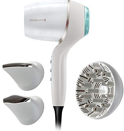 Remington hårfön, 2400W, digital motor, 3 värme & 2 hastighetsinställningar, Hydracare sensorteknik med fuktbevarande teknologi, jonisering, koncentrator, diffuser, 3m sladd, Hydraluxe Pro EC9001
