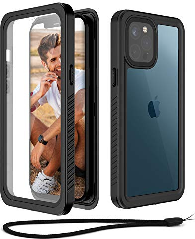 Beeasy Kompatibel mit iPhone 12 Pro Max Hülle Wasserdicht, Outdoor Militärschutz Stoßfeste Staubdicht Schutzhülle, 360 Grad Schutz mit Displayschutz iPhone 12 Pro Max Case (6,7''), Schwarz