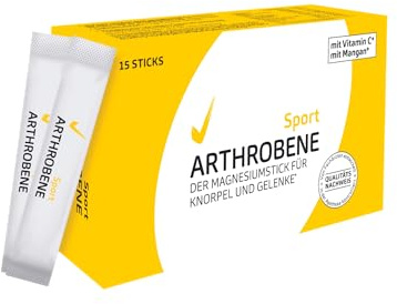 Arthrobene SPORT, der Magnesiumstick für Knorpel und Gelenke, mit Vitamin C und Mangan - damit dir die Energie nich ausgeht, Nahrungsergänzungsmittel (1 x 15 Sticks zum Auflösen)