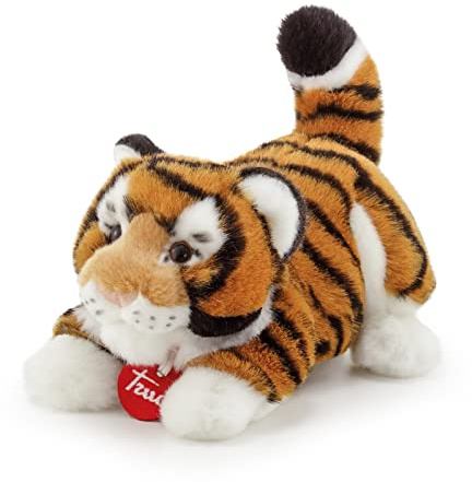 Trudi Tigre Bruce Mascotte en Peluche, Cadeau de Noël et d'anniversaire. | 18x14x19cm S | Animaux Exotiques tropicaux | modèle 27136