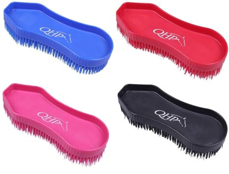 NETPROSHOP Allround Pferdebürste mit Optimiertem Griff zur Einfachen Entfernung von Schmutz, Farbe:Schwarz