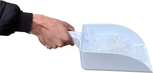 Grande pelle à glace en plastique idéale pour les machines à glace, les seaux dans les cuisines ou les aliments pour animaux domestiques (2 cuillères)