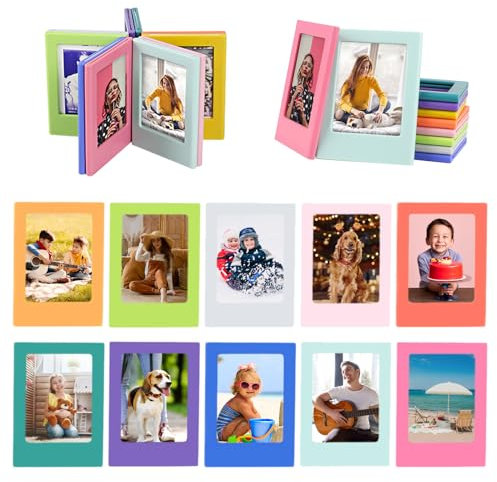 Fyfjur Marcos de Fotos Magnético, Marcos de Fotos Mini, 10 UNIDS Colorido 3 Pulgadas Magnético Combinación Cambiable Creativo Mini Polaroid Marco de Fotos DIY