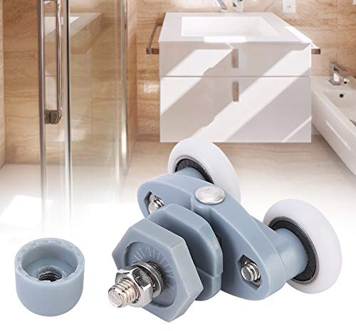 Rouleau Porte Coulissante, 8pcs En Plastique Coulissant Rouleau Douche Aurlane Salle De Bains Porte En Verre Oor Rouleaux Roulement Piste Roue (20mm)