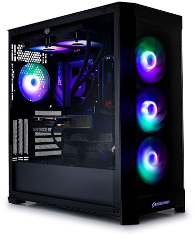 Stormforce Crystal Gaming PC – NVIDIA GeForce RTX 4070 Ti 12GB, Intel Core i7-12700F, 1TB SSD, 16GB RAM, WiFi 6, Windows 11, COUGAR Duoface Pro Case (Amazon Exclusive)