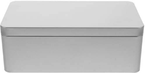 Angoily Rechteckige Leere Blechdose Mit Deckel Aufbewahrungsbox Weißblech Rechteckige Keksdose 23,5 x 11 x 6,5 cm Metalldose Behälter Für Süßigkeiten Kekse Schmuck Münzen Tee Kaffee