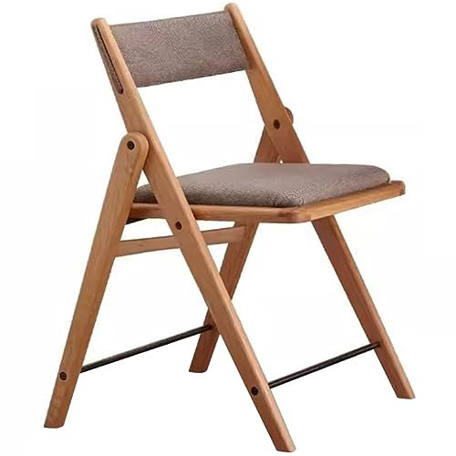 Klappstuhl Küche Gepolstert Japanische Klassische Softtasche Klappbar Stühle, Esszimmer-Freizeit-Rückenlehne Aus Eiche Essensstuhl, Tragfähigkeit 120 Kg