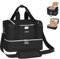 Rangement Vernis a Ongle, Étui de Transport Organisateur de Vernis à Ongles pour 40 Flacons, Sac de Rangement pour Fournitures d'ongles à Double Couche, Noir