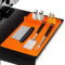 MEKOTRIN Grill Mat for Barbecue, Silicone Griddle Pad Heat Insulation Shelf Grill Side Mat Silicone BBQ Accessories for Barbecue Grill Outdoor (Orange Extra Thick)