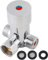 Ouitble Valvola miscelatrice termostatica G1/2 Valvola miscelatrice acqua calda fredda Miscelatore termostatico Controllo della temperatura per rubinetto automatico