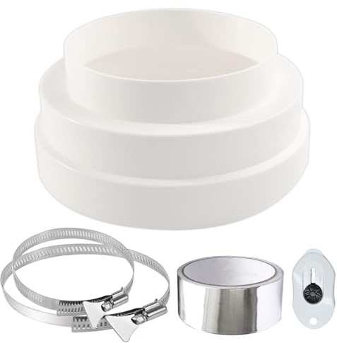 URHRHU Reductor Universal para Sistemas de Ventilación Diámetro 120 150 160 mm Reducción Tubo Transición Ventilación Tubo Redondo Recto Reductor de Conductos Adaptador