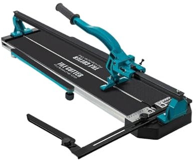 Manual Tile Cutter Positioning Single Rail Hand Tool for Cutting Ceramic Porcelain Granite Floor Tiles for DIY Enthusiasts(24in with Bracket)