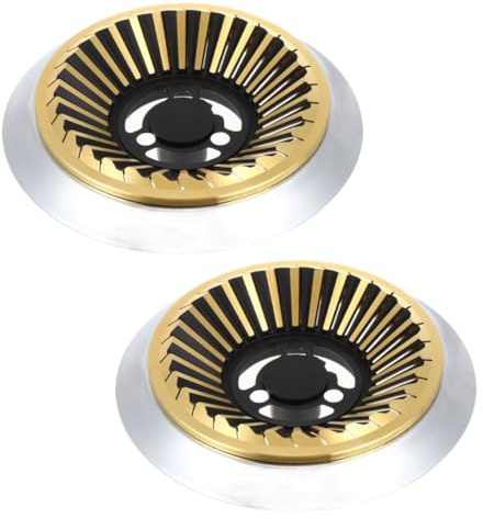 2pcs Stainless Steel Stove Diffuser for Gas Stove and Wok | Golden Finish, Universal Fit, Even Heat Distribution, Easy Installation, Enhanced Safety