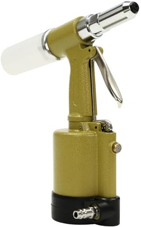 Pneumatisk nitpistol 0,6–0,8 Mpa tryckluftspistol, sats med 4 styrmunstycken (nitstorlekar 2,4–4,8 mm) och uppsamlingsflaska, tryckluft nitpistol blindnitspistol, gjutjärn tryckluftspistol