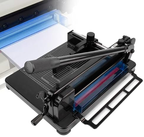 Naturalpowev Guillotine Paper Cutter, 500 Sheets Paper Trimmer with Double Safety Protection & HSS Blade, Guillotine Paper Slicer Cutter for Office Home or School,Black