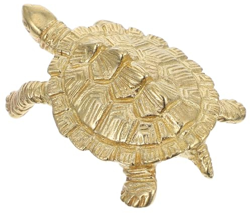 Hemobllo Schildkrötenknopf im Goldfarbenen Design Messing mit Glatter Oberfläche und Angenehmem Griff Kreativer Chinesischer Schrankgriff für Kleiderschrank und Möbelgriffe