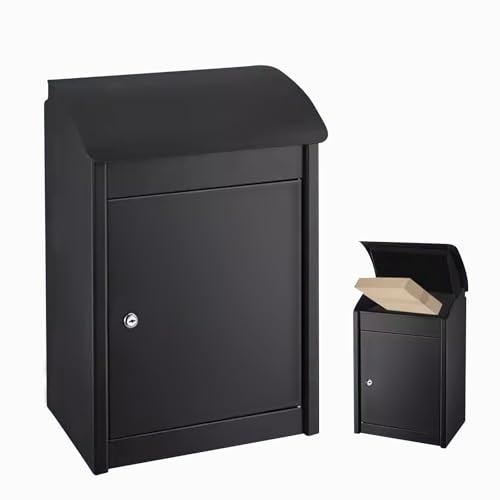 Generisch Letter Box Large Package Delivery Boxes Freestanding Parcel Letter Box with Parcel Box in Anthracite Private Package Acceptance Suitable for Parcels and Parcels