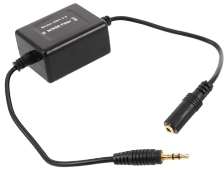 NUOBESTY Filtre Anti-Bruit Audio Voiture Aux Compact Suppresseur De Bourdonnement Isolateur Boucle De Terre Léger pour Améliorer Qualité Sonore Et Confort De Conduite