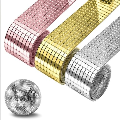 4.392 Stück selbstklebende 5x5 mm Acryl-Spiegel-Mosaikfliesen, Mini-Quadrat-Acrylfliesen für DIY-Projekte, Discokugel-Dekoration, Kunstcollage, Kartenherstellung und Inneneinrichtung