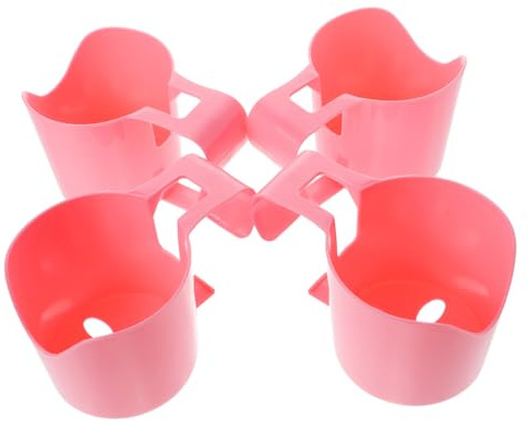 HAKIDZEL 4 Piezas Portavasos Colgante para Piscina Soporte Plástico Desmontable para Bebidas y Copas Estante Práctico para Vaso Junto Piscina Fácil Instalación Resistente y