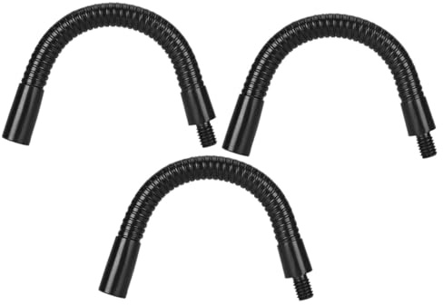 HOMSFOU Supporto Microfono da Tavolo Estensibile in Lega Nero 3 Pezzi Asta Flessibile Compatibile Smartphone per Uso Versatile in Studio e Ufficio