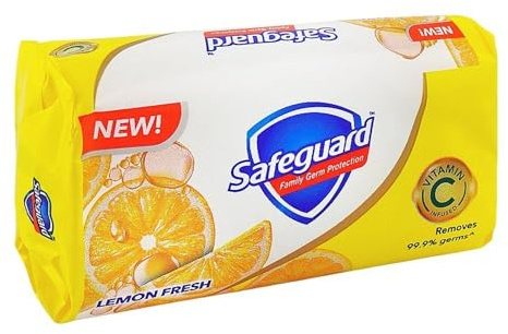 Safeguard Lemon Fresh Antibacterial Soap Bar – Germ Protection Bath Soap with Fresh Lemon Fragrance | Gentle Cleansing Family Soap