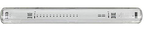 Vetrineinrete® Plafoniera tenuta stagna 1 neon tubo a led attacco t8 g13 60 120 150 cm da parete soffitto tubi per interni ed esterni lampada da muro impermeabile (120cm 36w) P50