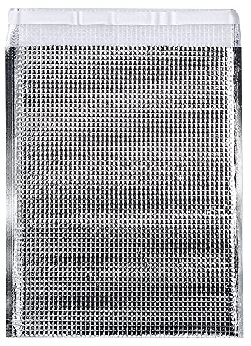 Isolierte Taschen, Wiederverwendbare Aluminium Picknick Pouch Warm-Kalt f¨¹r 10 St¨¹cke (25x30cm) ¨C Ideal f¨¹r Zuhause, Outdoor, Picknick, Wandern, Camping