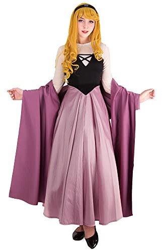 Cosplay.fm Women's Vintage Princess Cosplay Costume Outfit Peasant Dress with Shawl Petticoat (XL)
