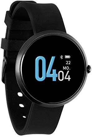 X-WATCH 54060 SIONA COLOR FIT Farb-TFT Damen Smartwatch, Activity Tracker für Android und Apple iOS Dark Black