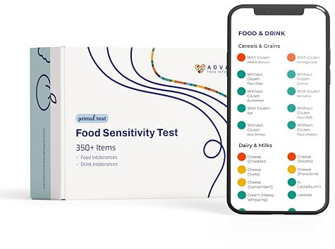 Advanced Food Intolerance Labs AFIL Primal Food & Drinks Sensitivity Home Test Kit for Adults & Kids 350+ Items, Gluten, Dairy Fast Results Holistic Health