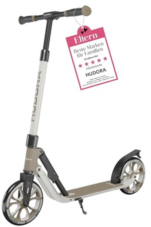 HUDORA BigWheel® 205 Advanced Scooter - Komfortabler Aluminium-Roller für bis zu 100kg - Höhenverstellbarer & zusammenklappbarer Tretroller - Kick-Scooter für Kinder/Jugendliche & Erwachsene
