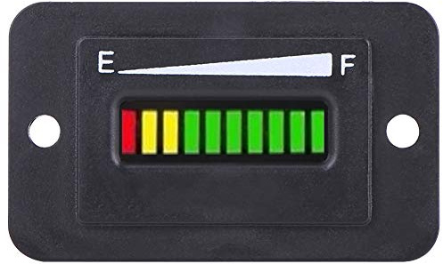 Batterieanzeige, 12V 24V 36V 48V LED Digital Batterieanzeige Messgerät für Golfwagen (BI003-12/24V)